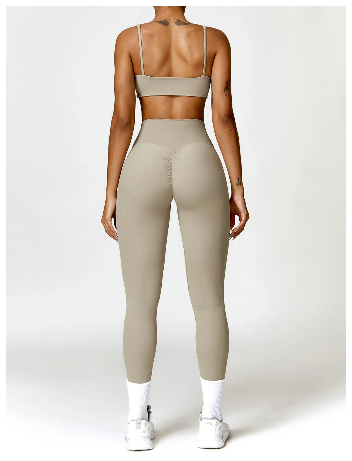 Buttery Soft High Waist Peachy Snatched Bottoms With Sleek Tank Crop Top Set